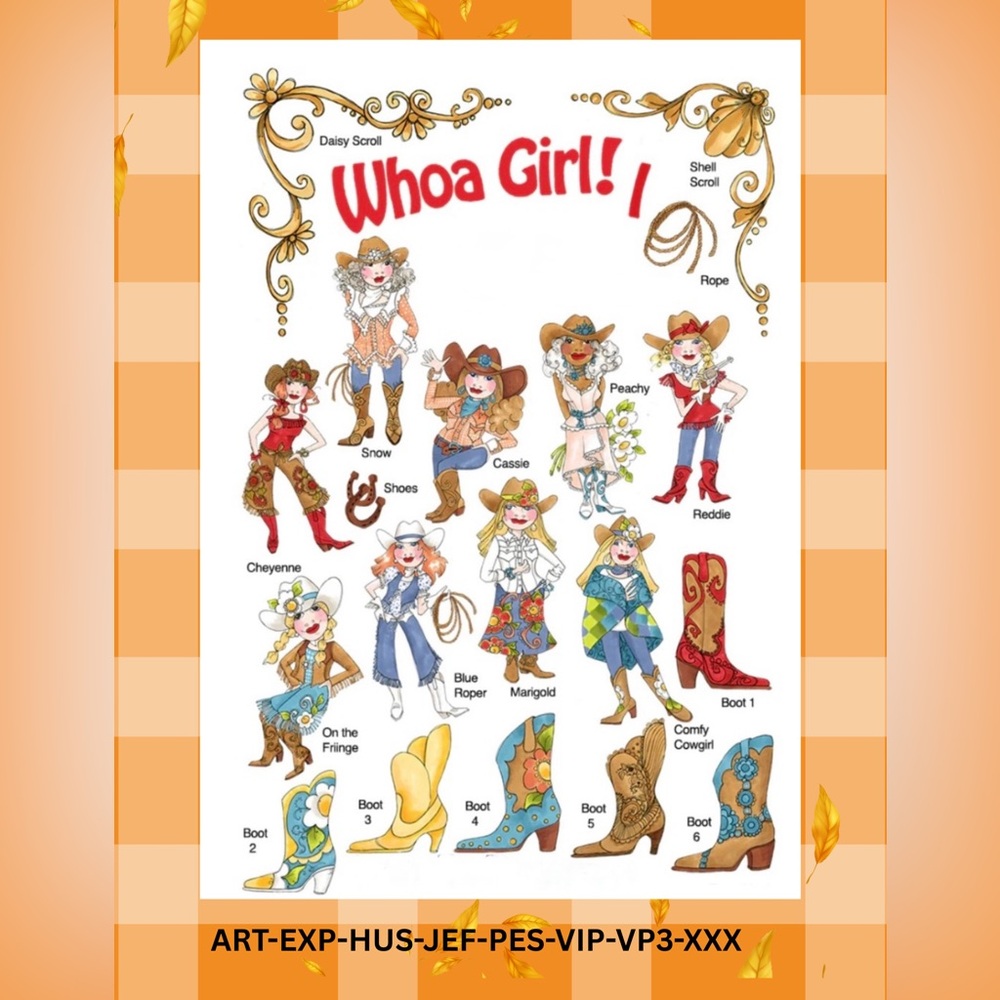 Whoa Girl! Machine Embroidery Pattern